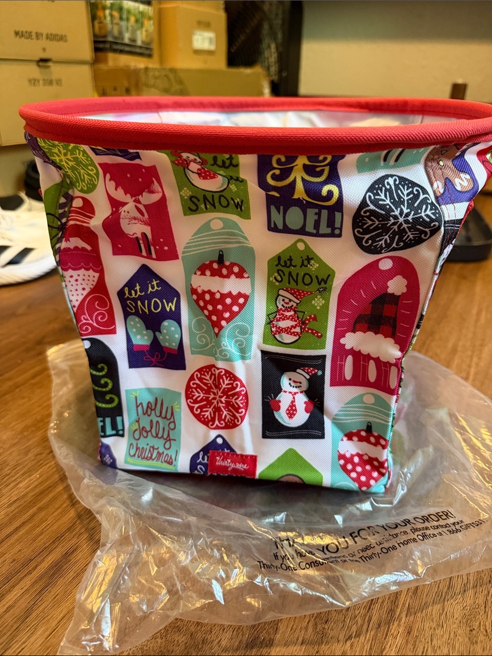 Thirty-one Festive Holiday mini storage bin